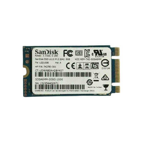 SDSA6MM-008G-1006 - SanDisk 8GB SATA 6Gb/s M.2 2242 SSD