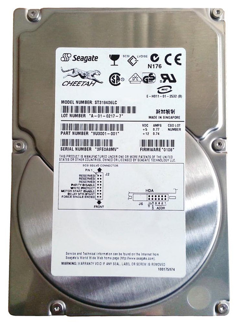 ST318406LC - Seagate 18.4GB 10000RPM Ultra160 SCSI 3.5" HDD
