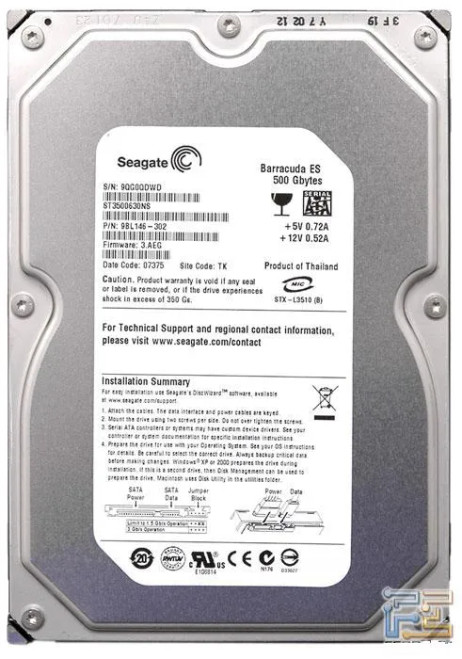 ST3500630NS - Seagate 500GB 7200RPM SATA 3.5" HDD