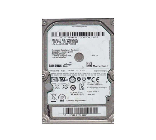 ST750LM022 - Seagate 750GB 5400RPM SATA 8MB 2.5" HDD
