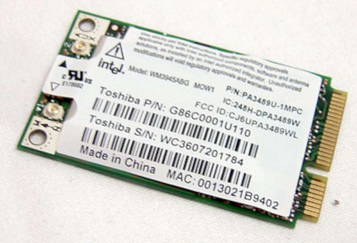 V000060830 - TOSHIBA 802.11a/b/g Mini PCIe Wireless Card
