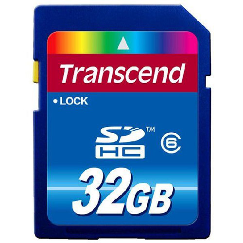 TRN-TS32GSDHC6 - Transcend 32GB Class 6 SDHC Memory Card
