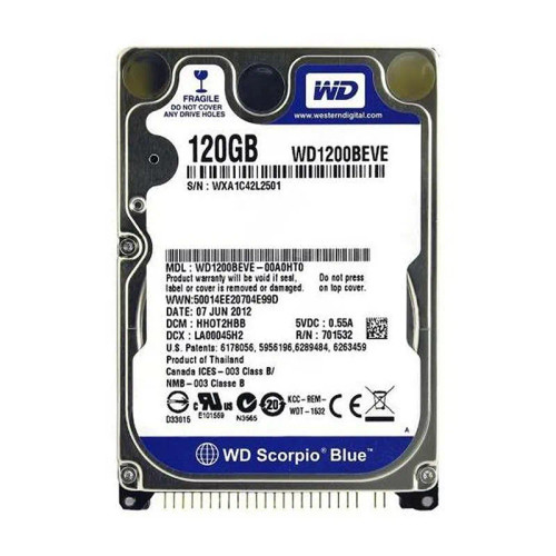 WD1200BEVE - WESTERN DIGITAL 120GB 5400RPM PATA 2.5" HDD
