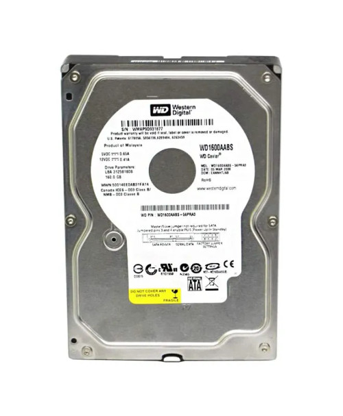 WD1600AABS - WESTERN DIGITAL 160GB 7200RPM SATA 3Gb/s HDD