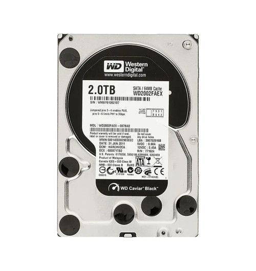 WD2002FAEX - WESTERN DIGITAL 2TB 7200RPM SATA 3.5" HDD