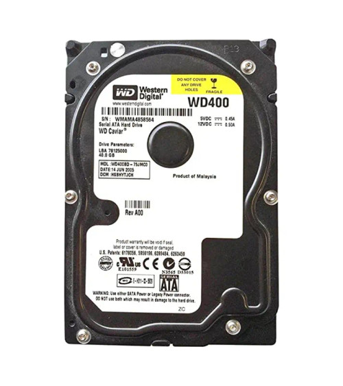 WD400BD - WESTERN DIGITAL 40GB 7200RPM SATA 3.5" HDD