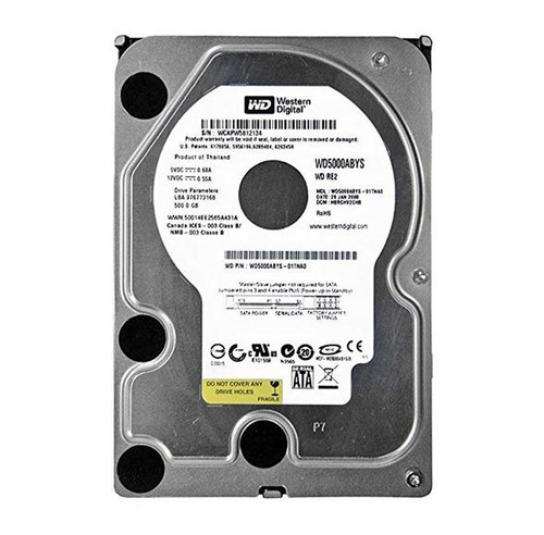 WESTERN DIGITAL Wd5000abys Re2 500gb 7200rpm Sata-ii 16mb Buffer 3.5 Inch Low Profile (1.0 Inch) Enterprise Hard Disk Drive