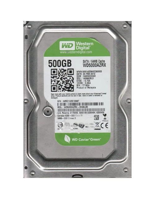 WD5000AZRX - WESTERN DIGITAL 500GB 5400RPM SATA 3.5" HDD
