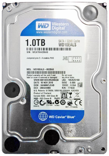 WD10EALS - WESTERN DIGITAL 1TB 7200RPM SATA 3.5" HDD