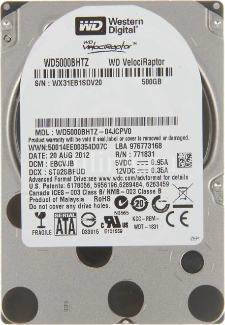 WD5000BHTZ - Western Digital 500GB 10000RPM SATA 2.5-Inch HDD