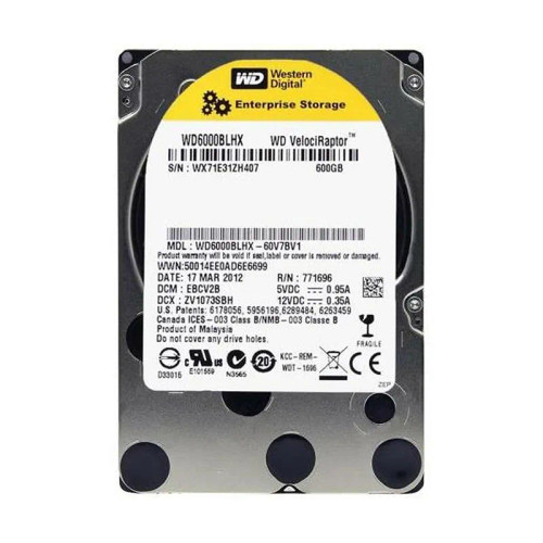 WD WD6000BLHX VelociRaptor 600GB 10000RPM SATA 6Gb/s 2.5-Inch HDD