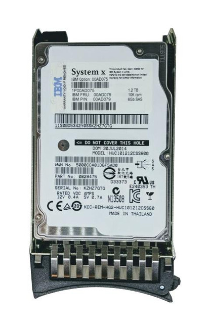 00AD075-01 - IBM 1.2TB 10000RPM SAS 6Gb 2.5" HDD