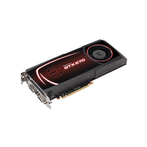 012-P3-1570-TR EVGA GeForce GTX 570 1280MB 320-Bit GDDR5 PCI Express 2.0 x16 Dual DVI/ HDMI Video Graphics Card