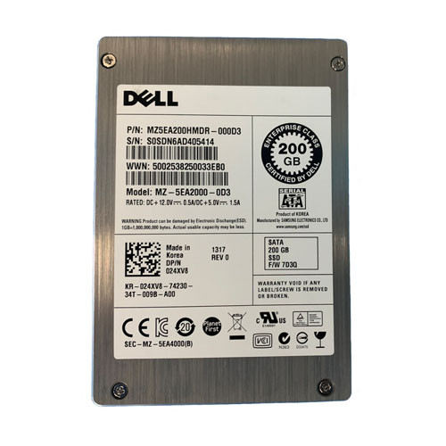 Dell 024XV8 200GB eMLC SATA Internal SSD for Servers