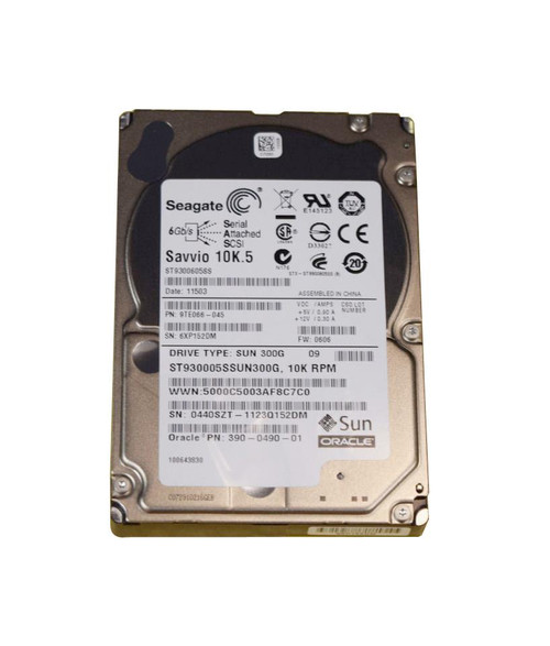 390-0490 Sun 300GB 10000RPM SAS 6Gbps Hot Swap 16MB Cache 2.5-inch Internal Hard Drive