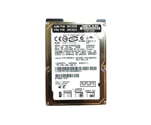 IBM 39T2521 40GB 5400RPM IDE Ultra ATA/100 2.5HDD