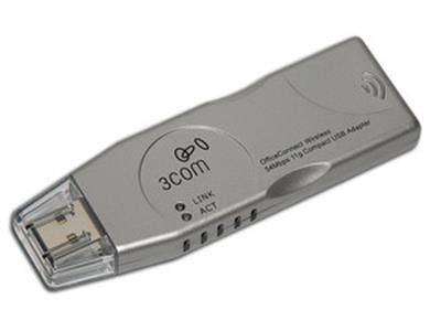 3CRUSB10075 - 3Com 54Mbps 802.11g Compact USB Wireless Adapter
