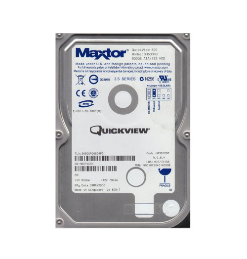 3H500R0 - Maxtor 500GB IDE 7200RPM 16MB 3.5" HDD
