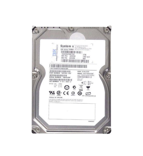 42D0549 - IBM 1TB 7200RPM 3.5" SAS Hot-Swap HDD