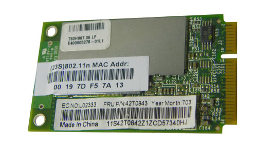 42T0843 - IBM 802.11a/b/g/n Mini-PCI Express Wireless Card