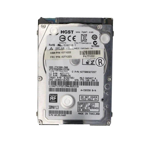 42T1222 - Lenovo 500GB 7200RPM SATA 32MB 2.5" HDD