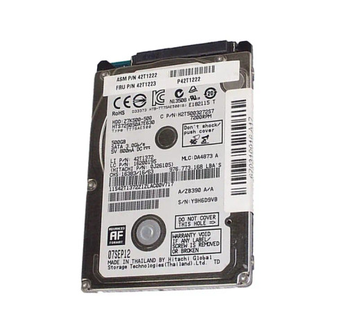 42T1372 - Lenovo 500GB 7200RPM SATA 32MB 2.5" HDD