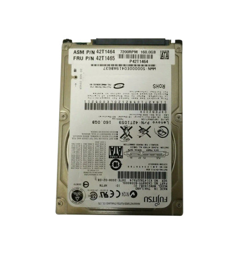 42T1465 - Lenovo 160GB 7200RPM SATA 2.5" HDD
