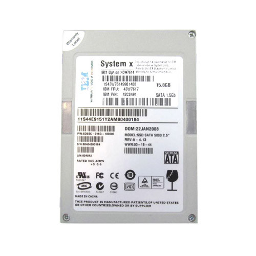 IBM 15.8GB SATA 1.5Gbps 2.5 Internal Solid State Drive SSD for ProLiant DL360p Gen8 Servers