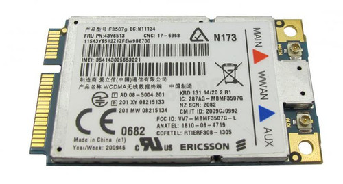 43Y6513 - IBM Ericsson F3507g Wireless WAN Card Mobile Broadband Module