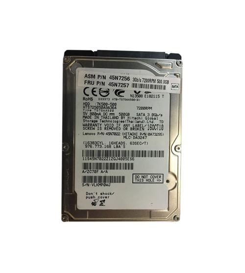 45N7257 - IBM 500GB 7200RPM SATA 2.5" Hot-Swap HDD