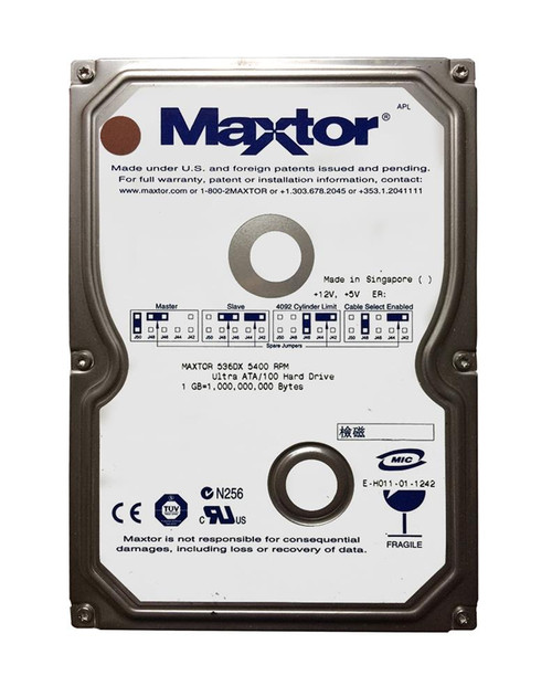 4W100H6 Maxtor DiamondMax 536DX 100GB 5400RPM ATA-100 2Mb Cache 3.5-inch Internal Hard Drive