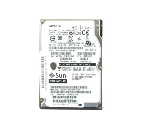 542-0388-01 - SUN 300GB 10K RPM SAS 6Gb/s 2.5" HDD