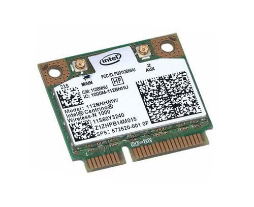 572520-001 - HP Dual Band 300Mbps 2.4GHz / 5GHz IEEE 802.11a/b/g/n Mini PCI Express Wireless Network Card