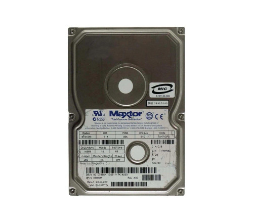 5T010H1 - Maxtor 10.2GB 7200RPM ATA-100 2MB 3.5" HDD