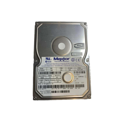 5T020H2 - Maxtor 20.4GB 7200RPM ATA-100 2MB 3.5" HDD