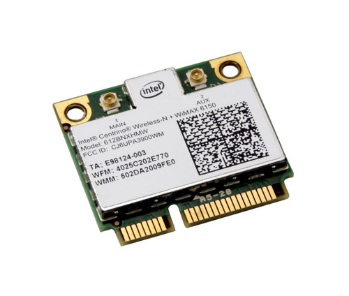 612BNXHMW - Intel IEEE 802.11a/b/g/n Half Mini PCIe Wireless Network Card