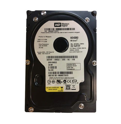 Dell 40GB 7200RPM SATA Hard Drive 3.5 2MB Cache - Compatible with ProLiant DL360p Gen8 servers