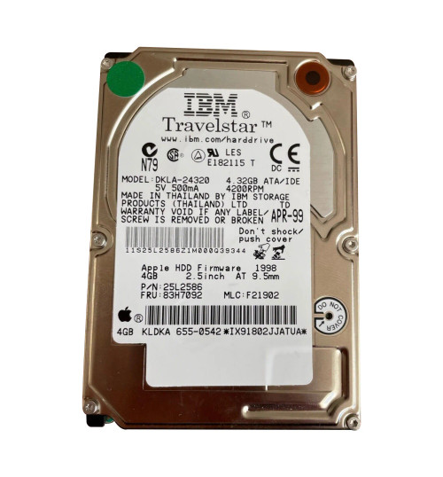 655-0542 - Apple 4GB 4500RPM IDE 2.5" HDD