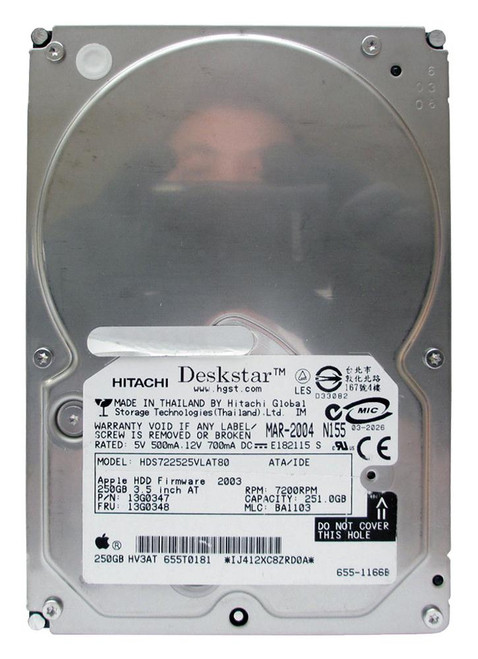 655-1166B Apple 250GB 7200RPM ATA-100 8MB Cache 3.5-inch Internal Hard Drive