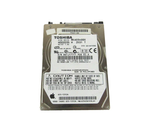 655-1312A - Apple 60GB 5400RPM SATA 8MB 2.5" HDD