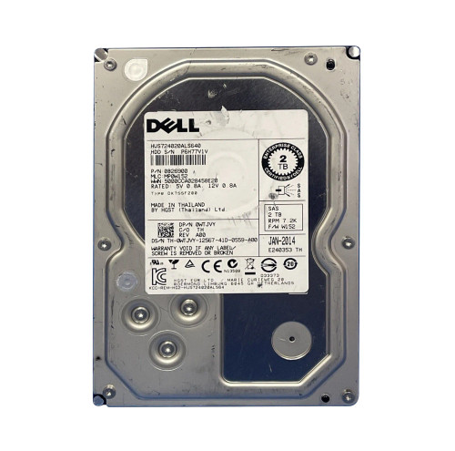 0WTJVY - Dell 2TB 7200RPM SAS 6Gb/s 3.5" Hot-Plug HDD