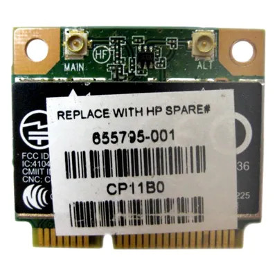 655795-001 - HP Atheros 9485GN Mini PCIe 802.11b/g/n Bluetooth Wireless Adapter