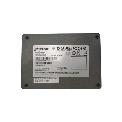 657910-001 - HP 256GB SATA 6Gb/s 2.5" SSD