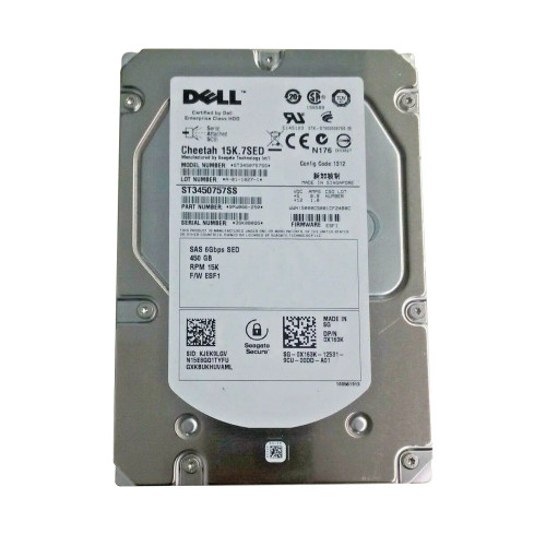 0X163K - Dell 450GB 15000RPM SAS 6Gb/s 3.5" Hot-Plug SED HDD