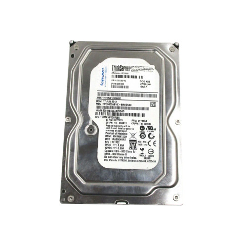 67Y2609 - Lenovo 500GB 7200RPM SATA 3.5" Hot Swap HDD