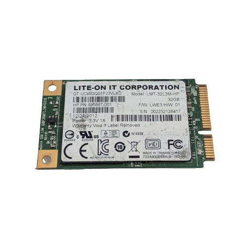 695867-001 - HP 32GB MLC SATA 6Gb mSATA SSD