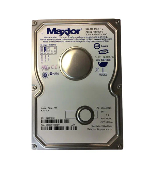6B080P0 - Maxtor 80GB 7200RPM IDE ATA/133 8MB 3.5" HDD
