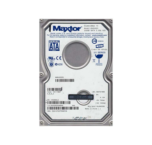 6V200E0 - Maxtor 200GB 7200RPM SATA 3.5" HDD