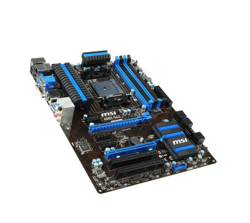 7793-001R MSI A88X-G43 Socket FM2+ AMD A88X Chipset AMD A-series/ Athlon Series Processors Support DDR3 4x DIMM 8x SATA 6.0Gb/s ATX Motherboard