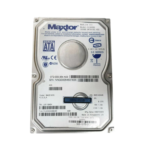 7L320S0 - Maxtor 320GB 7200RPM SATA 3.5" 16MB HDD